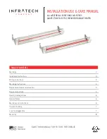 Infratech W-1512 SS Installation, Use & Care Manual preview