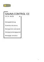 Предварительный просмотр 1 страницы Infraworld SAUNA-CONTROL C0 Assembly Instructions Manual