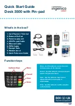 Preview for 1 page of Ingenico Desk 3500 with Pin-pad Quick Start Manual