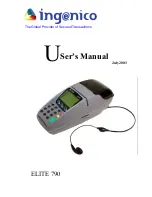 Ingenico ELITE 790 User Manual предпросмотр