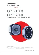 Preview for 1 page of Ingenico OPEN1500 Quick Start And Installation Manual