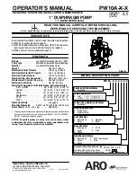 Preview for 1 page of Ingersoll-Rand 1" DIAPHRAGM PUMP PW10A-X-X Operator'S Manual