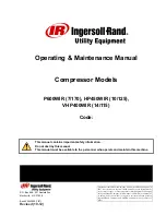 Preview for 1 page of Ingersoll-Rand 10/125 Operating & Maintenance Manual