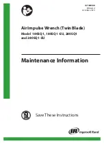 Предварительный просмотр 1 страницы Ingersoll-Rand 180SQ1 Maintenance Information