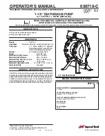 Предварительный просмотр 1 страницы Ingersoll-Rand 650710-C Operator'S Manual