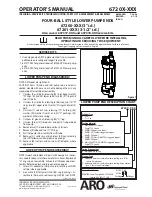 Preview for 1 page of Ingersoll-Rand 67200 Series Operator'S Manual