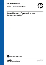 Preview for 1 page of Ingersoll-Rand 7700-E Series Installation, Operation And Maintenance Instructions