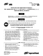 Ingersoll-Rand 8416-B Series Operating And Maintenance Manual предпросмотр