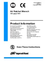 Ingersoll-Rand AIR RATCHET WRENCH 111 Product Information предпросмотр