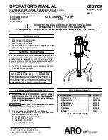 Ingersoll-Rand ARO 612729 Operator'S Manual предпросмотр