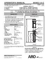 Предварительный просмотр 1 страницы Ingersoll-Rand ARO 650432-X43-C Series Operator'S Manual