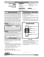 Предварительный просмотр 2 страницы Ingersoll-Rand ARO 650442-XXX Operator'S Manual