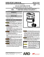 Preview for 1 page of Ingersoll-Rand ARO 651412-X Operator'S Manual