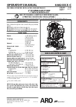 Ingersoll-Rand ARO 6662-C Series Operator'S Manual preview