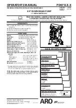 Ingersoll-Rand ARO PD07 Series Operator'S Manual предпросмотр