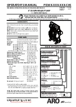 Предварительный просмотр 1 страницы Ingersoll-Rand ARO PE30 C0S Series Operator'S Manual