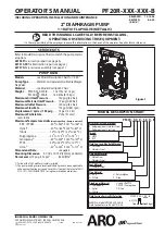 Ingersoll-Rand ARO PF20R B Series Operator'S Manual предпросмотр