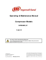 Ingersoll-Rand CSA XHP900WCAT Operating & Maintenance Manual preview