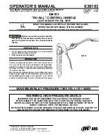 Preview for 1 page of Ingersoll-Rand "DU-ALL" CONTROL HANDLE 636103 Operator'S Manual