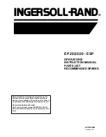 Ingersoll-Rand EP 20-ESP Operators/Instruction Manual And Parts List preview