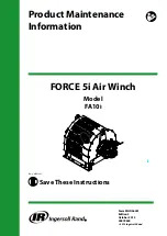 Preview for 1 page of Ingersoll-Rand FA10i Product Maintenance Information