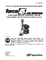 Preview for 1 page of Ingersoll-Rand Force 5 Parts, Operation And Maintenance Manual