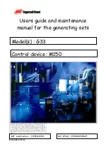 Ingersoll-Rand G 130 Users Manual And Maintenance Manual preview