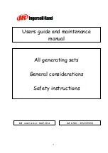 Preview for 3 page of Ingersoll-Rand G 270 Users Manual And Maintenance Manual