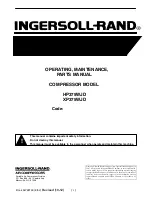 Предварительный просмотр 1 страницы Ingersoll-Rand HP375WJD Operating, Maintenance & Parts Manual