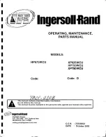 Предварительный просмотр 1 страницы Ingersoll-Rand HP675WCU Operating, Maintenance And Parts Manual