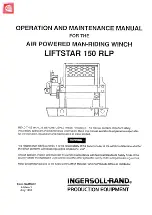 Preview for 1 page of Ingersoll-Rand LIFTSTAR 150 RLP Operating And Maintenance Manual