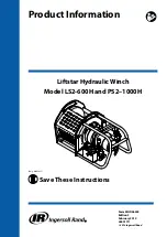 Preview for 1 page of Ingersoll-Rand Liftstar LS2-600H Product Information