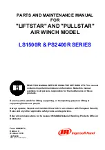 Ingersoll-Rand LIFTSTAR Parts And Maintenance Manual preview