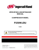 Preview for 1 page of Ingersoll-Rand P250WJDU Operating & Maintenance Manual