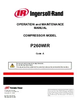 Ingersoll-Rand P260WIR Operation And Maintenance Manual preview