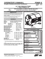 Ingersoll-Rand PD02P Series Operator'S Manual preview