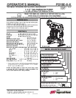 Предварительный просмотр 1 страницы Ingersoll-Rand PD15E Series Operator'S Manual