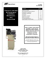 Ingersoll-Rand PL-MANW Installation, Maintenance, And Service Data preview