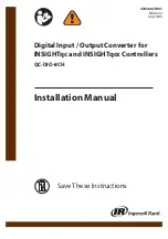 Preview for 1 page of Ingersoll-Rand QC-DIO-8CH Installation Manual