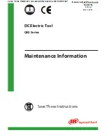 Ingersoll-Rand QE2 Series Maintenance Information предпросмотр