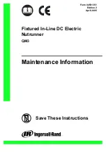 Ingersoll-Rand QM3 Series Maintenance Information предпросмотр