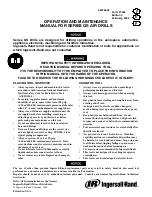 Preview for 1 page of Ingersoll-Rand QS051 Operation And Maintenance Manual