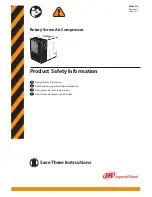 Ingersoll-Rand Rotary Screw Air Compressor Product Safety Information preview