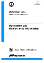 Preview for 1 page of Ingersoll-Rand RR125-F30 Installation And Maintenance Information