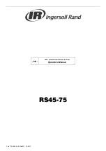 Ingersoll-Rand RS45-75 230/3/60 Operator'S Manual preview