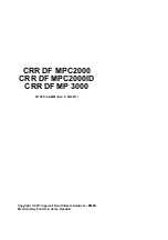 Предварительный просмотр 2 страницы Ingersoll-Rand Thermo King CRR DF MPC2000 Maintenance Manual