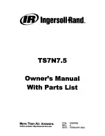 Ingersoll-Rand TS7N7.5 Owner'S Manual With Parts List preview