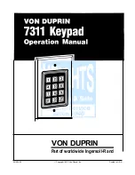 Ingersoll-Rand VON DUPRIN 7311 Operation Manual preview