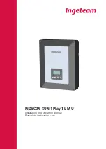 Предварительный просмотр 1 страницы Ingeteam INGECON SUN 1Play 2.8TL U M Installation And Operation Manual