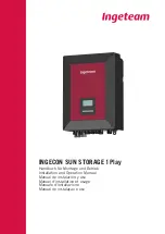 Ingeteam INGECON SUN STORAGE 1Play 3 Installation And Operation Manual предпросмотр